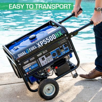 Image showing 8 th DuroMax 5,500/4,500-Watt Dual-Fuel Portable Generator, CO Alert