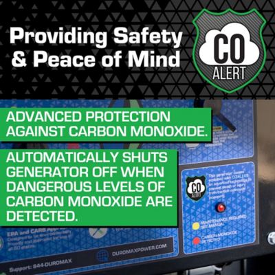 Image showing 9 th DuroMax 5,500/4,500-Watt Dual-Fuel Portable Generator, CO Alert