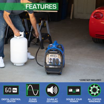 Image showing  3,200/1,800-Watt Dual-Fuel Digital Inverter Hybrid Portable Generator