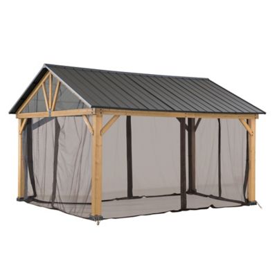 Sunjoy Universal Replacement Netting Tube and Netting for 11 ft. x 13 ft. Henson Pitched Roof Hard Top Gazebo