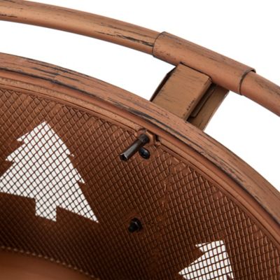 Image showing 5 th Sunjoy 30 in. Outdoor Wood-Burning Fire Pit, Patio Tree Motif Round Steel Fire Pit Large Fire Pits for Outside