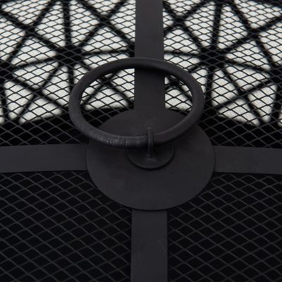 Image showing  30 in. Wood-Burning Outdoor Fire Pit, Patio Black Round Wood-Burning Steel Fire Pit Large Fire Pits for Outside