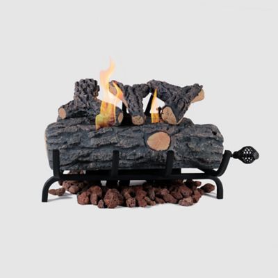 TerraFlame 18 in. Gel Fuel Oak Fire Log Insert Set, Lightweight MGO  Concrete, Powder-Coat Steel Frame at Tractor Supply Co.