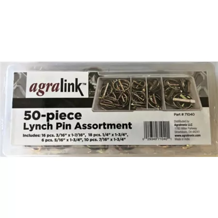 AgraTronix Agralink Lynch Pin Assortment Pack of 50 Tractor Linch Pins