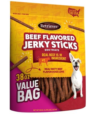 Retriever Beef Flavor Jerky Sticks Dog Treats, 38 oz. dog treat