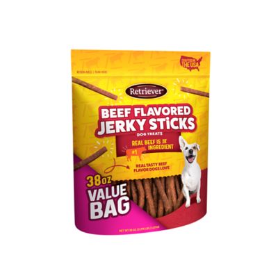 Retriever Beef Flavor Jerky Sticks Dog Treats, 38 oz.