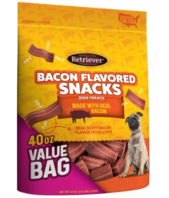 Retriever Bacon Flavor Wavy Dog Treats, 40 oz.