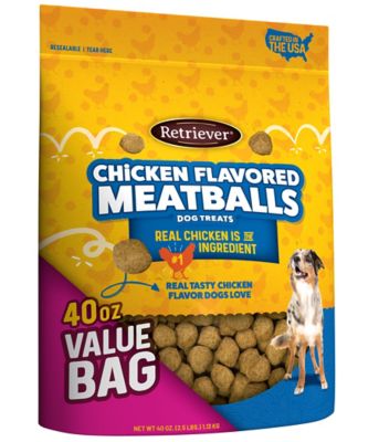 Retriever Chicken Flavor Meatball Dog Treats, 40 oz.