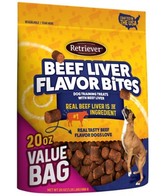 Retriever Beef Liver Flavor Dog Training Treats, 20 oz. Beef liver treat