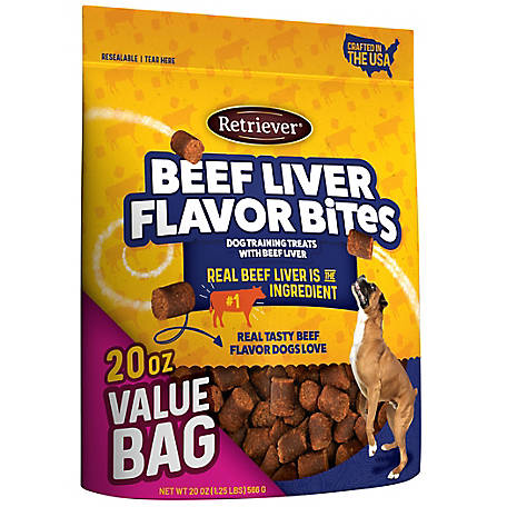 Retriever Beef Liver Flavor Dog Training Treats, 20 oz.