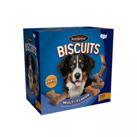 Retriever Multi-Flavor Biscuit Dog Treats 15 lb. Dog Biscuits & Cookies