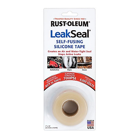 Rust-Oleum 10 ft. LeakSeal Self-Fusing Silicone Tape, Translucent at  Tractor Supply Co.