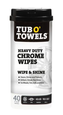 Tub O' Towels TW40-CHR - Heavy Duty Chrome Wipes – 40 ct.