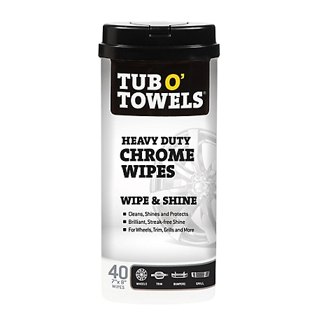 Tub O' Towels Heavy Duty Chrome Wipes, 40 ct., TW40-CHR