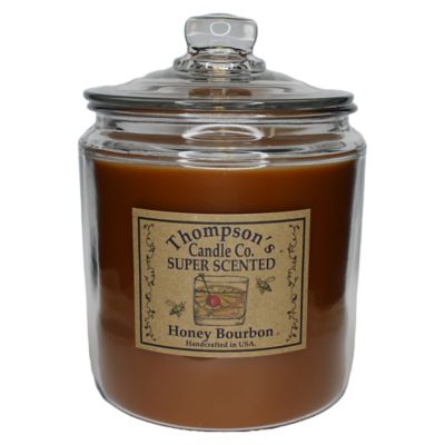 Thompson's Candle Co. Honey Bourbon Super Scented 3-Wick Heritage Jar Candle, 60 oz.