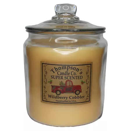 Thompson's Candle Co Wildberry Cobbler Super Scented 60 oz Heritage 3-Wick Jar Candle Candles & Votives