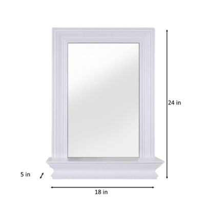 Image showing  Stratford Wall Mirror with Shelf, 5 in. x 18 in. x 24 in.