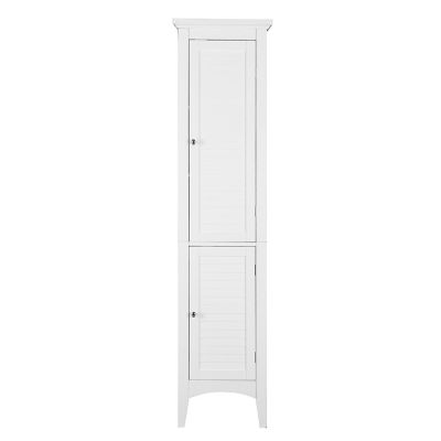Elegant Home Fashions Glancy Wooden Tall Tower Storage Cabinet with 2 Shutter Doors -  HDT588