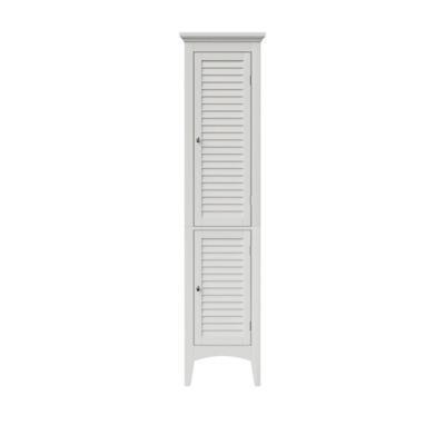 Elegant Home Fashions Glancy Wooden Tall Tower Storage Cabinet with 2 Shutter Doors -  HDT588