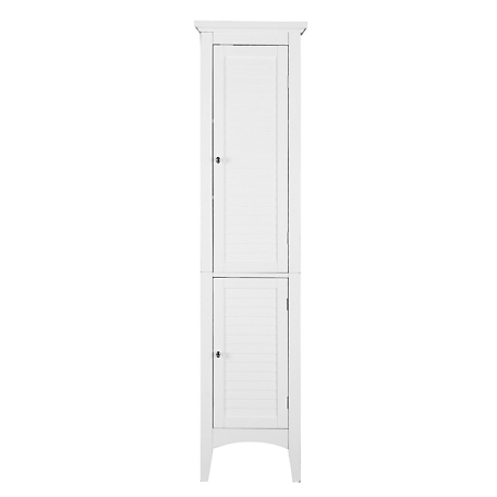 Elegant Home Fashions Glancy Wooden Tall Tower Storage Cabinet with 2 Shutter Doors