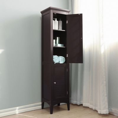Image showing  63 in. 2-Door Glancy Wooden Tall Tower Storage Cabinet