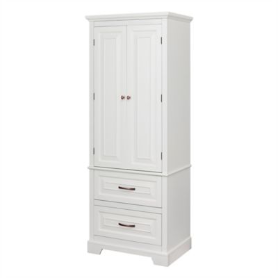 Elegant Home Fashions St James Linen Tower with 2-Doors and 2 Drawers