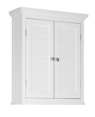 Elegant Home Fashions Glancy Wooden Wall Cabinet with 2 Shutter Doors