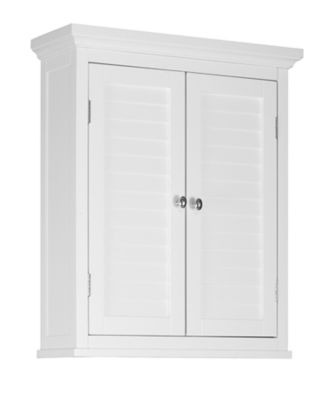 Elegant Home Fashions 20 in. x 7 in. x 24 in. Glancy Wooden Wall Cabinet with 2 Shutter Doors