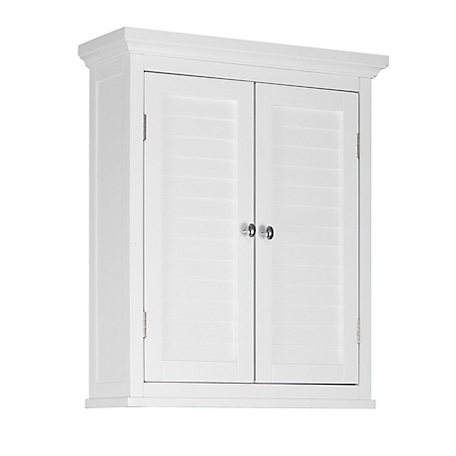 Elegant Home Fashions Glancy Wooden Wall Cabinet with 2 Shutter Doors