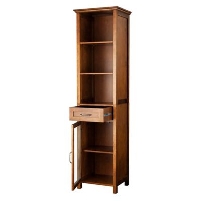 Image showing 5 th Elegant Home Fashions 65 in. 1-Drawer and 3 Open Shelves Avery Linen Cabinet