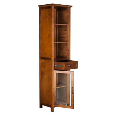 Image showing 6 th Elegant Home Fashions 65 in. 1-Drawer and 3 Open Shelves Avery Linen Cabinet