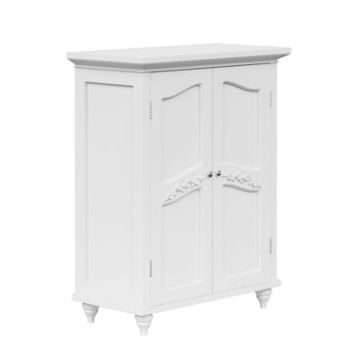 Image showing  Versailles Floor Cabinet with 2-Doors, White Finish