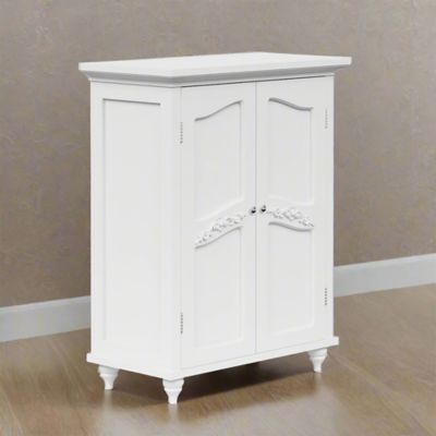 Image showing  Versailles Floor Cabinet with 2-Doors, White Finish