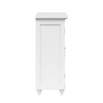 Image showing 5 th Elegant Home Fashions Versailles Floor Cabinet with 2-Doors, White Finish