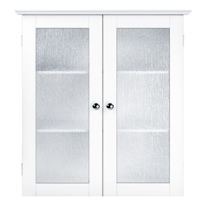 Elegant Home Fashions Connor Wall Cabinet with 2 Glass Doors