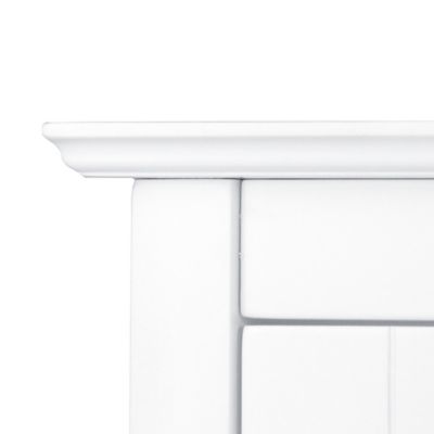 Image showing 6 th Elegant Home Fashions 8 in. x 22.25 in. x 25 in. MDF Connor Wall Cabinet with 2 Glass Doors