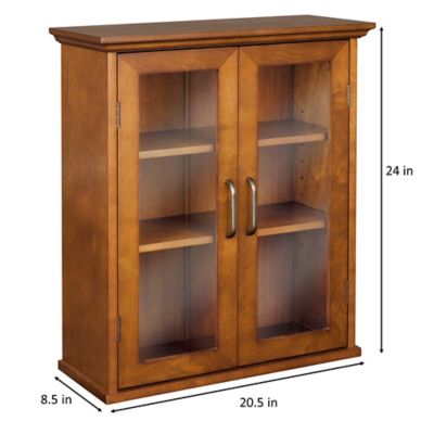 Image showing  8.5 in. x 20.5 in. x 24 in. MDF Avery Wall Cabinet with 2 Doors