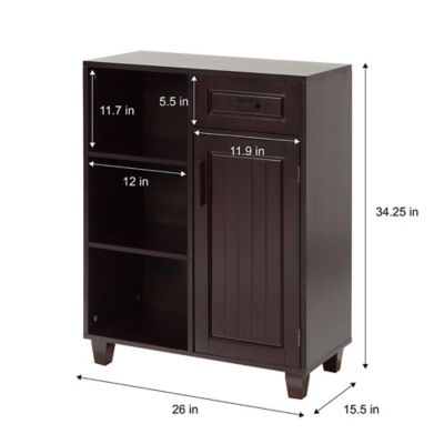 Image showing  Catalina Wooden Floor Cabinet with Storage Drawer