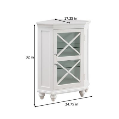 Image showing  Blue Ridge Corner Floor Cabinet, White Finish