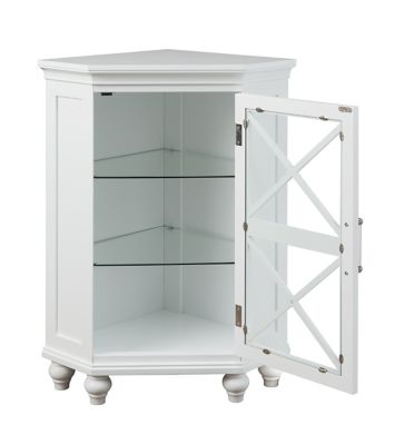 Image showing  Blue Ridge Corner Floor Cabinet, White Finish