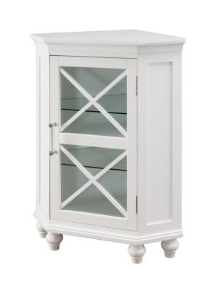 Image showing 6 th Elegant Home Fashions Blue Ridge Corner Floor Cabinet, White Finish