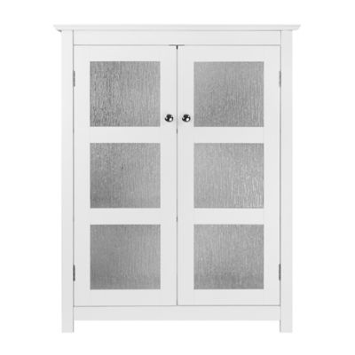 Elegant Home Fashions Connor Floor Cabinet with 2 Glass Doors