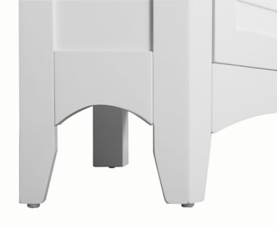 Image showing  Glancy Wooden Corner Stand Floor Cabinet with 1 Shutter Door, White