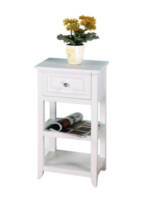 Image showing 5 th Elegant Home Fashions Dawson Wooden Floor Cabinet with 1-Drawer, Classic White Finish