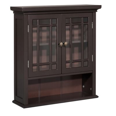 Elegant Home Fashions Neal Wall Cabinet with 2-Doors and 1 Shelf, 7 in. x 22 in. x 24 in.
