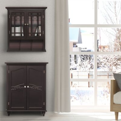 Image showing  Neal Wall Cabinet with 2-Doors and 1 Shelf, 7 in. x 22 in. x 24 in.
