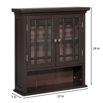 Image showing  Neal Wall Cabinet with 2-Doors and 1 Shelf, 7 in. x 22 in. x 24 in.