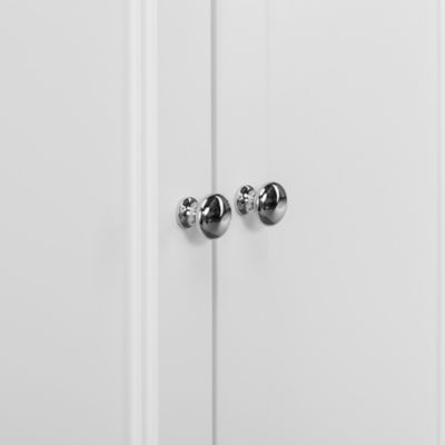 Image showing 6 th Elegant Home Fashions 22.25 in. x 8 in. x 24 in. MDF Stratford Wall Cabinet with 2 Contemporary Style Doors, White