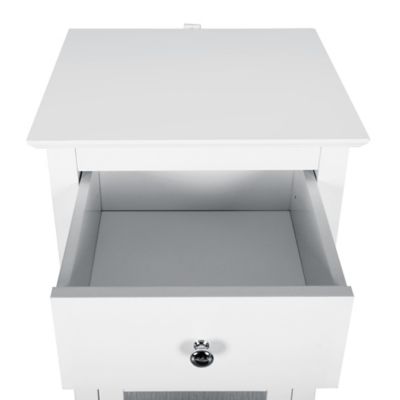 Image showing 5 th Elegant Home Fashions Connor Floor Cabinet with 1-Door and 1-Drawer, White Finish