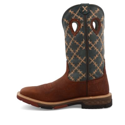 Image showing 6 th Twisted X Men's Square Toe Western Work Boots, 12 in.